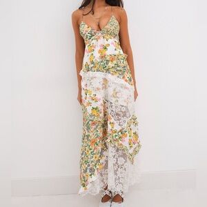 For Love and Lemons Rosalyn Maxi Dress